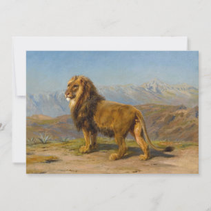Leão em uma paisagem montanhosa   Rosa Bonheur