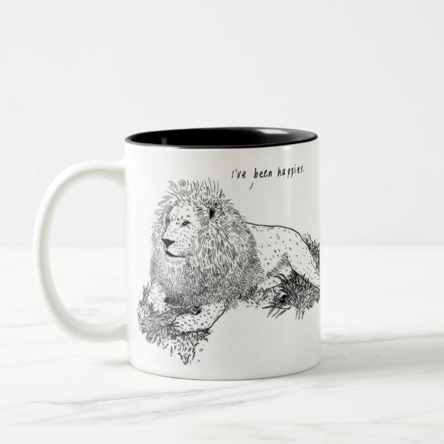 Leão, eu fui uma caneca mais feliz, animal (Esquerda)
