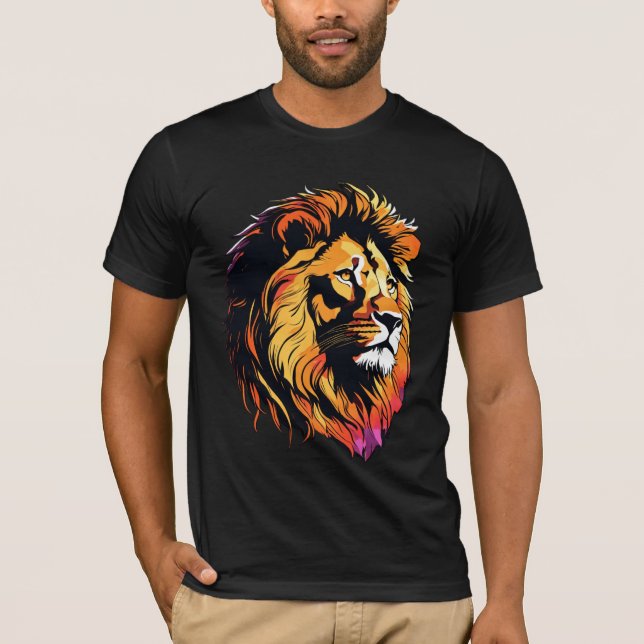 Leão Majestoso - Camisa T Predadora Apex (Frente)