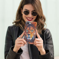 Leão Majestoso de Aquarela Gráfico Personalizado