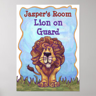 Leão na Poster da sala personalizada da Guarda