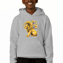 Leão Negrito com Blossomas Crianças Pullover