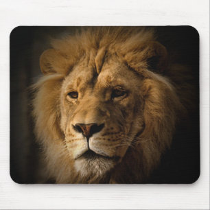 leão no mousepad da escuridão