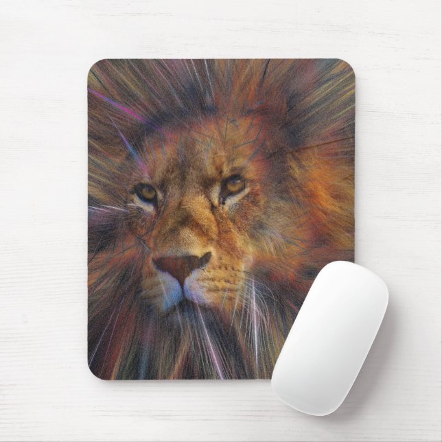 Leão no Mousepad da Galeria (Com mouse)