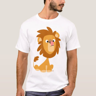 Leão parvo! t-shirt da criança dos desenhos