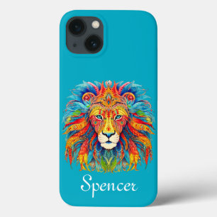 Leão Tribal Majestoso com Nome Personalizado
