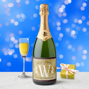 Leather Leaf & Vintage Paper Surname Motto