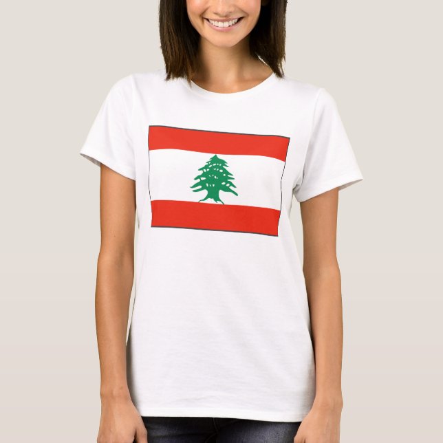 Lebanon Flag x Map T-Shirt (Frente)