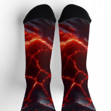 Lebendige Abstrakte Lava Herz Socken
