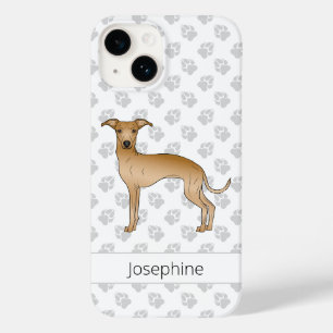 Lebre Italiano Galgo Cute Cão Com Nome Personaliza