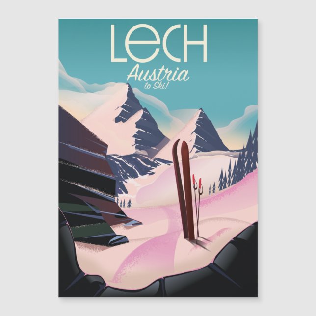 Lech Austria Ski poster. (Frente)