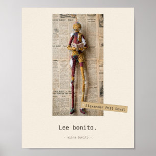 Lee bonito — Brinquedos de Tecido Poster