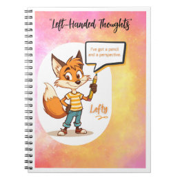 📓🦊 Lefty™ Caderno Espiral - Pensamentos Esquerdi