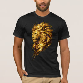 Legado do Leão Dourado | Camiseta Luxuosa do Leão