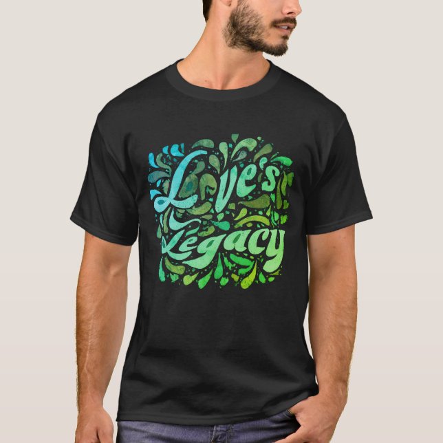 Legado Verde do Amor: Design de Camiseta Floral" (Frente)