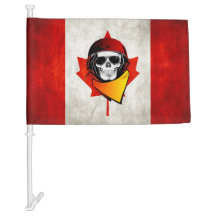 Legal bandeira canadiana caveira incrível