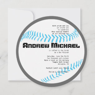 LEGAL Bar BASEBALL Mitzvah Convite
