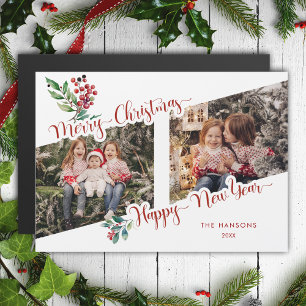 Legal Caligrafia de Natal Holly 2-Foto