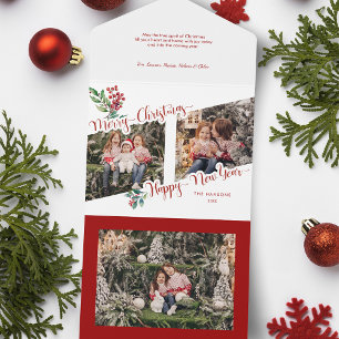 Legal Caligrafia de Natal Holly 2-Foto