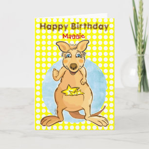 Legal canguru Aniversário - cartão de bolhas