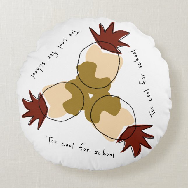 Legal demais para almofada redonda nas escolas com (Frente)