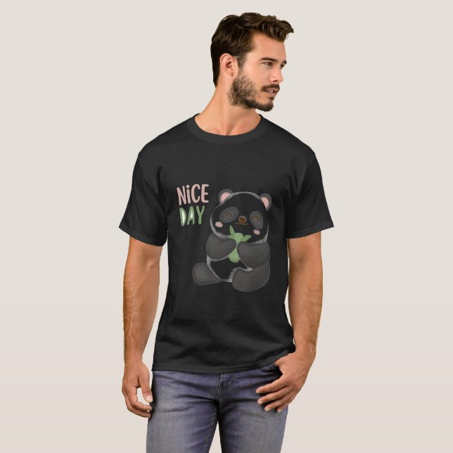 Legal dia bonito Cachorro e Urso Camiseta (Frente Completa)
