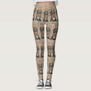 Legal Doberman Pinscher Bloqueia Leggings