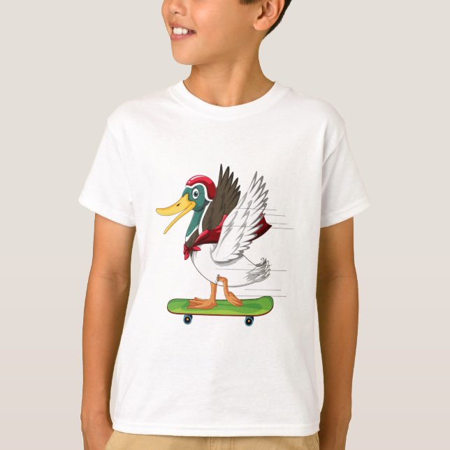 Legal Duck Skateboard Kids T-Shirt Design - Divert (Frente)