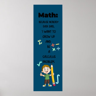 Legal Engraçada Poster de Matemática para a decora