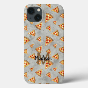 Legal fatias de pizza com padrão de cinza de vint