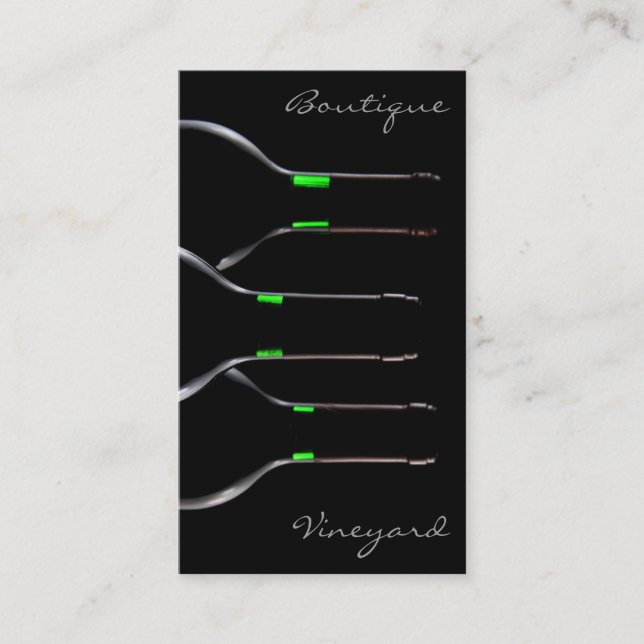 Legal Garrafa Negra de Vinho Moderno Foto Cartão d (Frente)