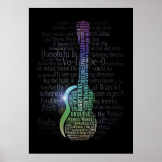 Legal História do Ukulele, Poster de Nuvem do Word