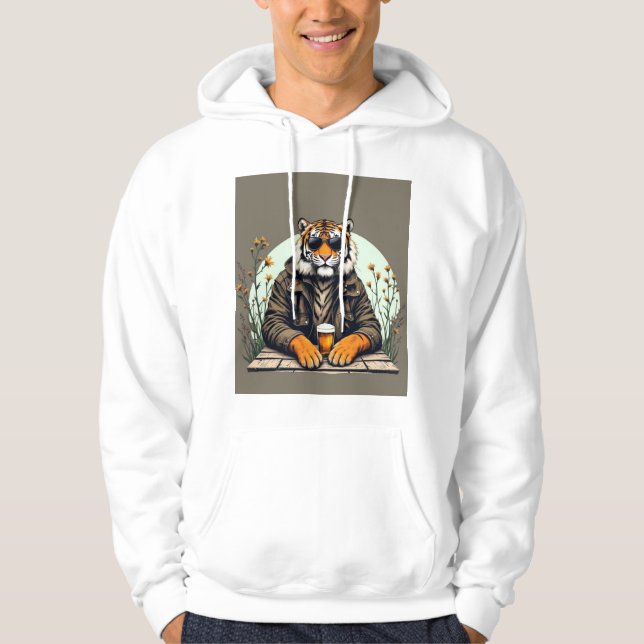 "Legal Hoodie Tiger - Pullover Gráfico único de (Frente)
