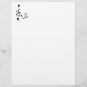 Legal Jazz Music Stationery Paper