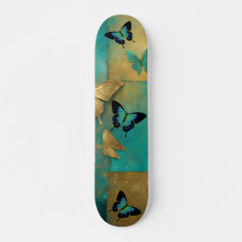 Legal Mancha do Skate da Borboleta Teal, Grunge