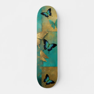 Legal Mancha do Skate da Borboleta Teal, Grunge
