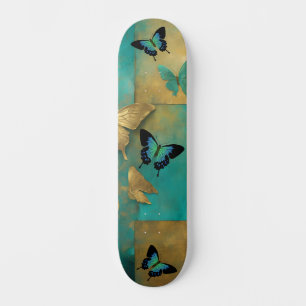 Legal Mancha do Skate da Borboleta Teal, Grunge