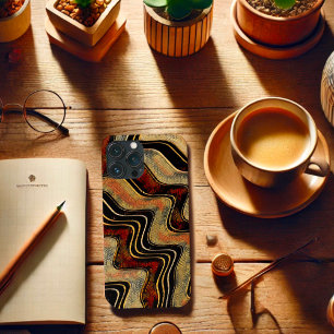 Legal Masculino Abstrato moderno castanho único