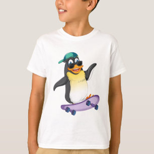 Legal Penguin Skateboard Kids T-Shirt Design - Div