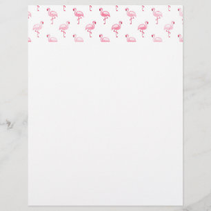 Legal Pink Tropical Flamingo Patterno em Branco