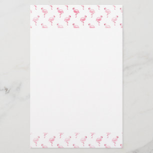 Legal Pink Tropical Flamingo Patterno em Branco