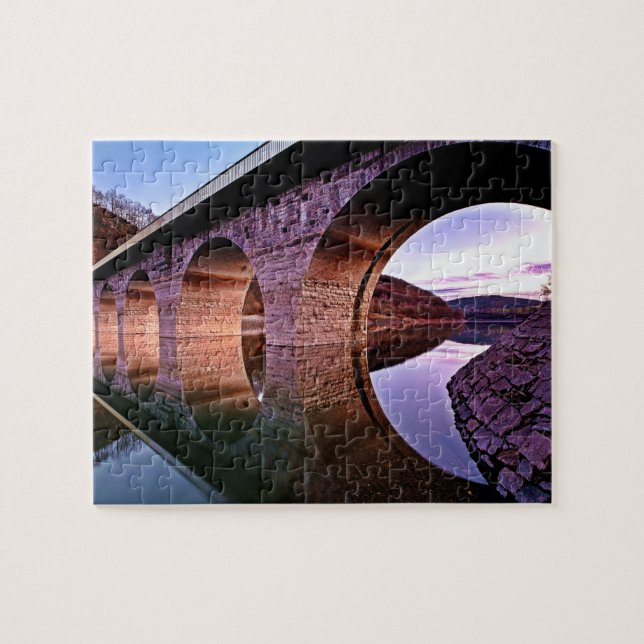 Legal ponte de arco de pedra Reflete Quebra-cabeça (Horizontal)