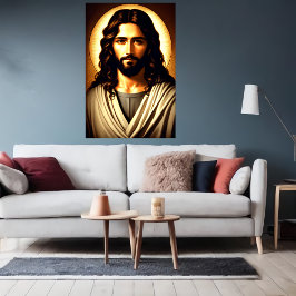 Legal retrato do Cristo de Jesus | AI Art Poster