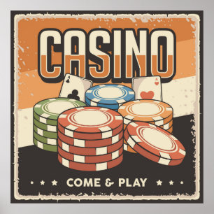 legal retro Casino amante Poster