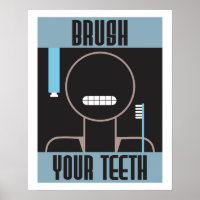 Legal Retro Escove o poster dos dentes