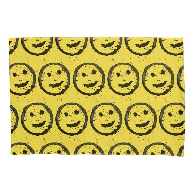 Legal Sleep Happy Smiling padrão facial amarelo (Frente)