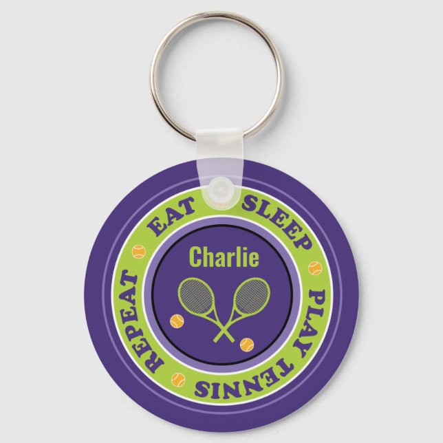 Legal slogan tênis, púrpura e chaveiro verde (Frente)
