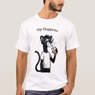 Legal Teto Gráfico de Pantera - Camisa Engraçada D