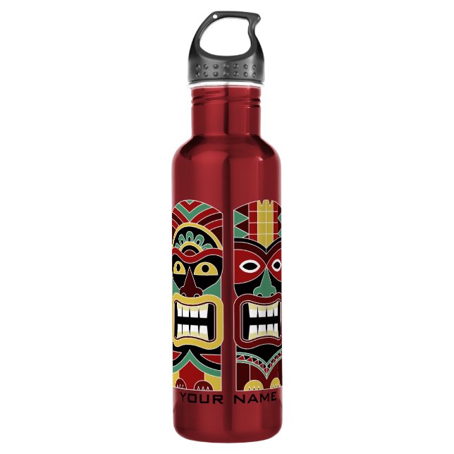 Legal Tiki Totems nome personalizado garrafas de á (Frente)
