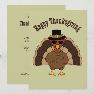 Legal Turquia com óculos de sol Convite para Aç